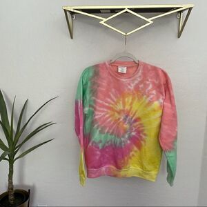 DREAMSICLE Tie Dye Pastel Rainbow Sweatshirt